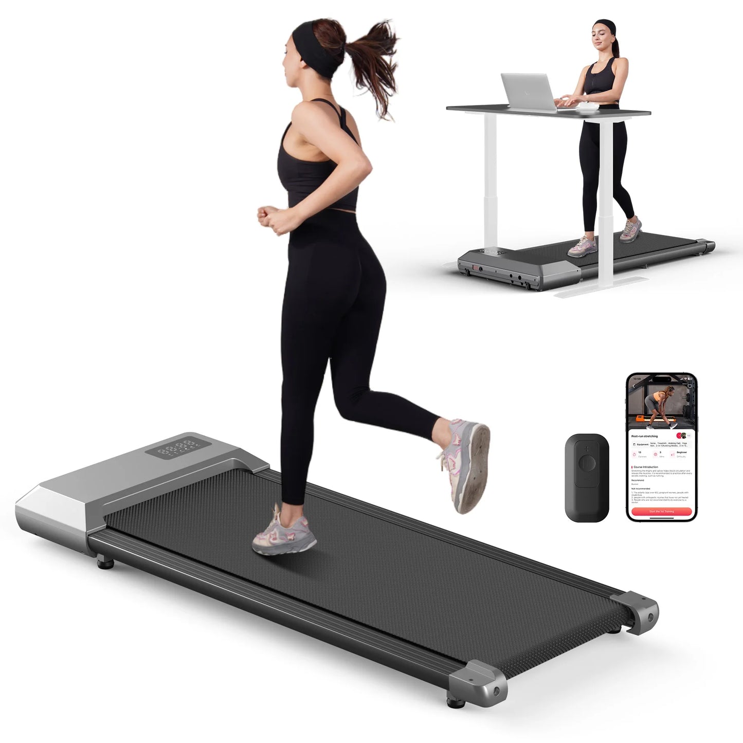 Superun Treadmill 300Lb Capacity Home 2In1 Walking Running