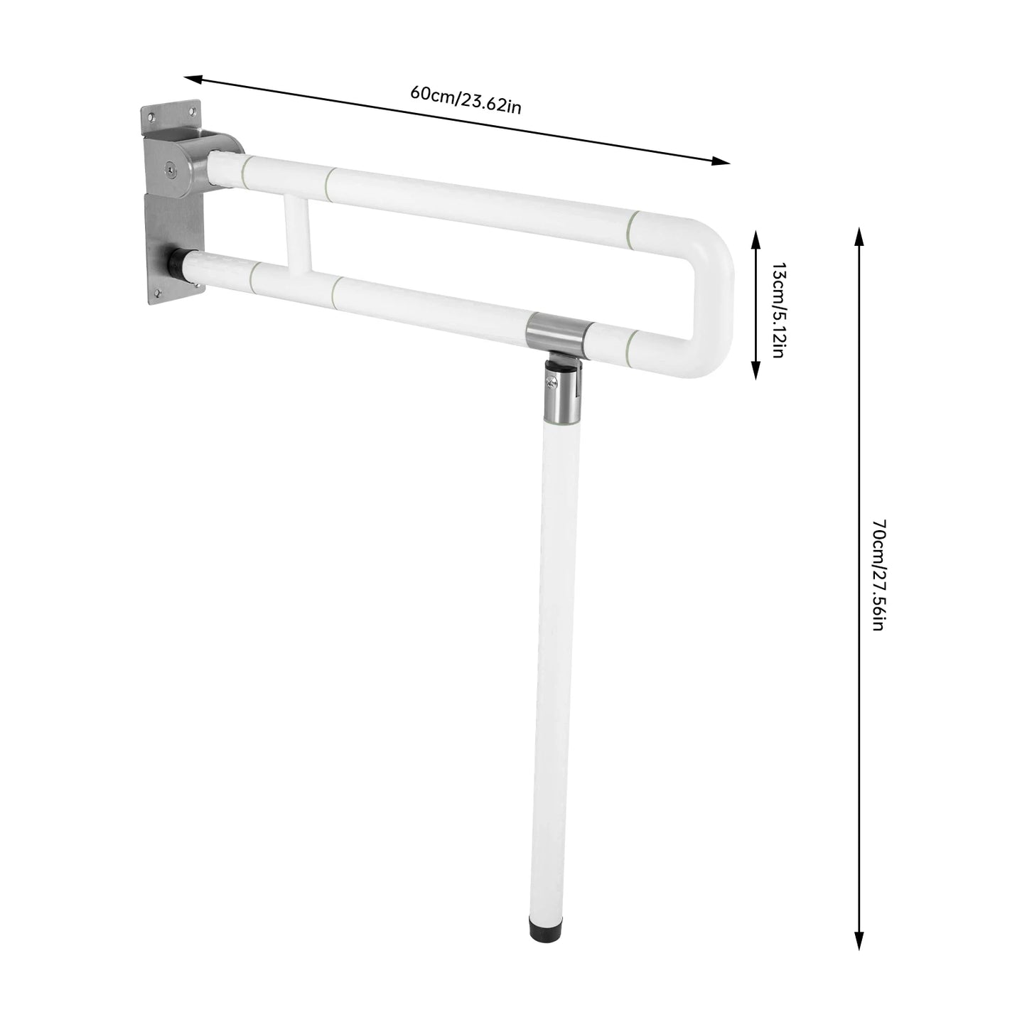 Foldable Wall Grab Bar For Toilet Assistance And Elderly Safety