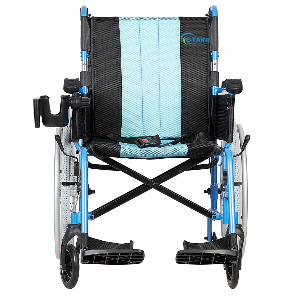 YUXIN Ultra Lightweight Wheelchair Self Propelled Foldable