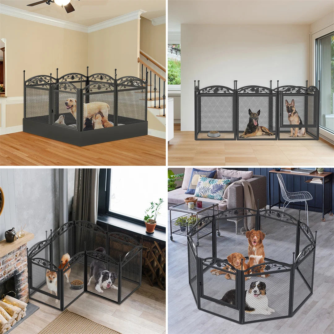 BINGOPAW Heavy Duty Dog Playpen 8 Panels For Outdoor Use