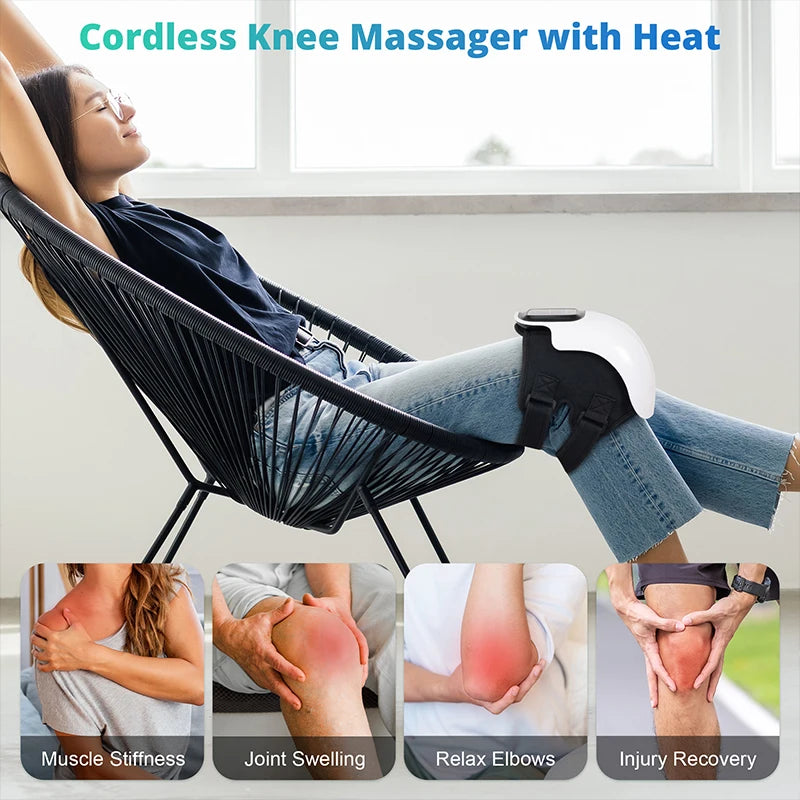 Medcursor Electric Heating Knee Massager Wireless Heated Pad With Vibration
