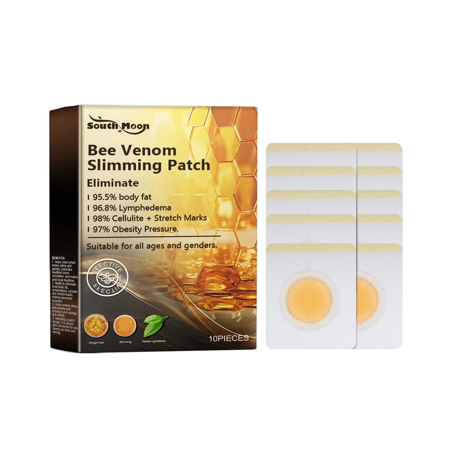 South Moon Bee Venom Body Shaping Patches For Belly Slimming Detox
