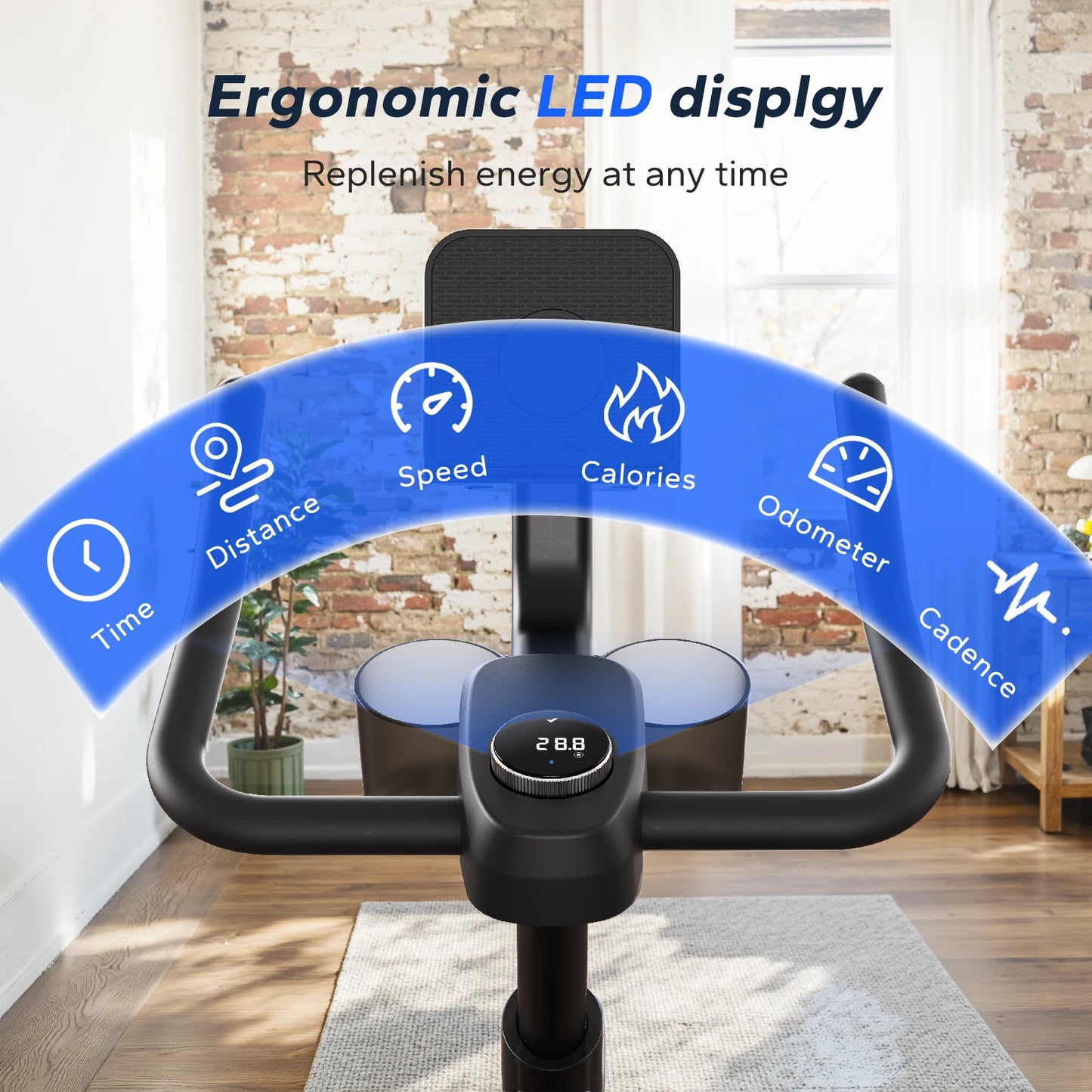 MERACH Magnetic Exercise Bike With App Low Noise Indoor Cycling