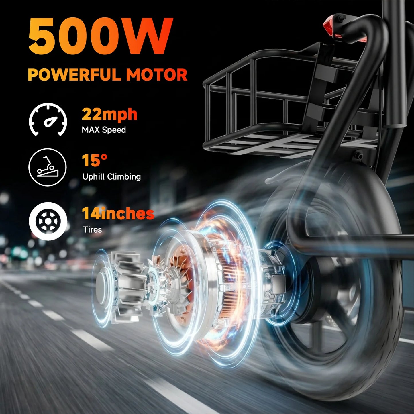 Electric Scooter For Adults 500W Motor 28 Mile Range Folding