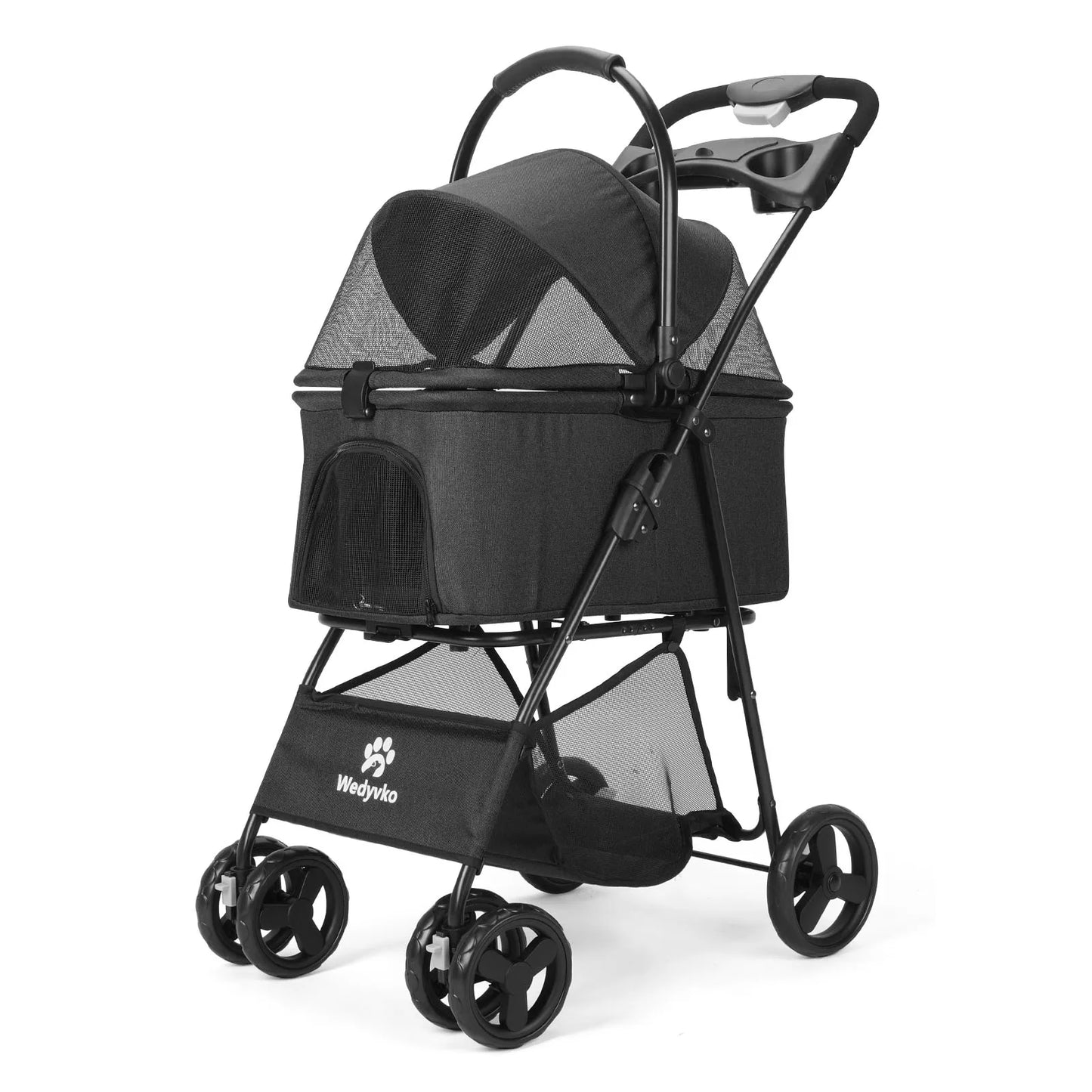 3in1 Pet Stroller With Removable Carrier For Dogs And Cats