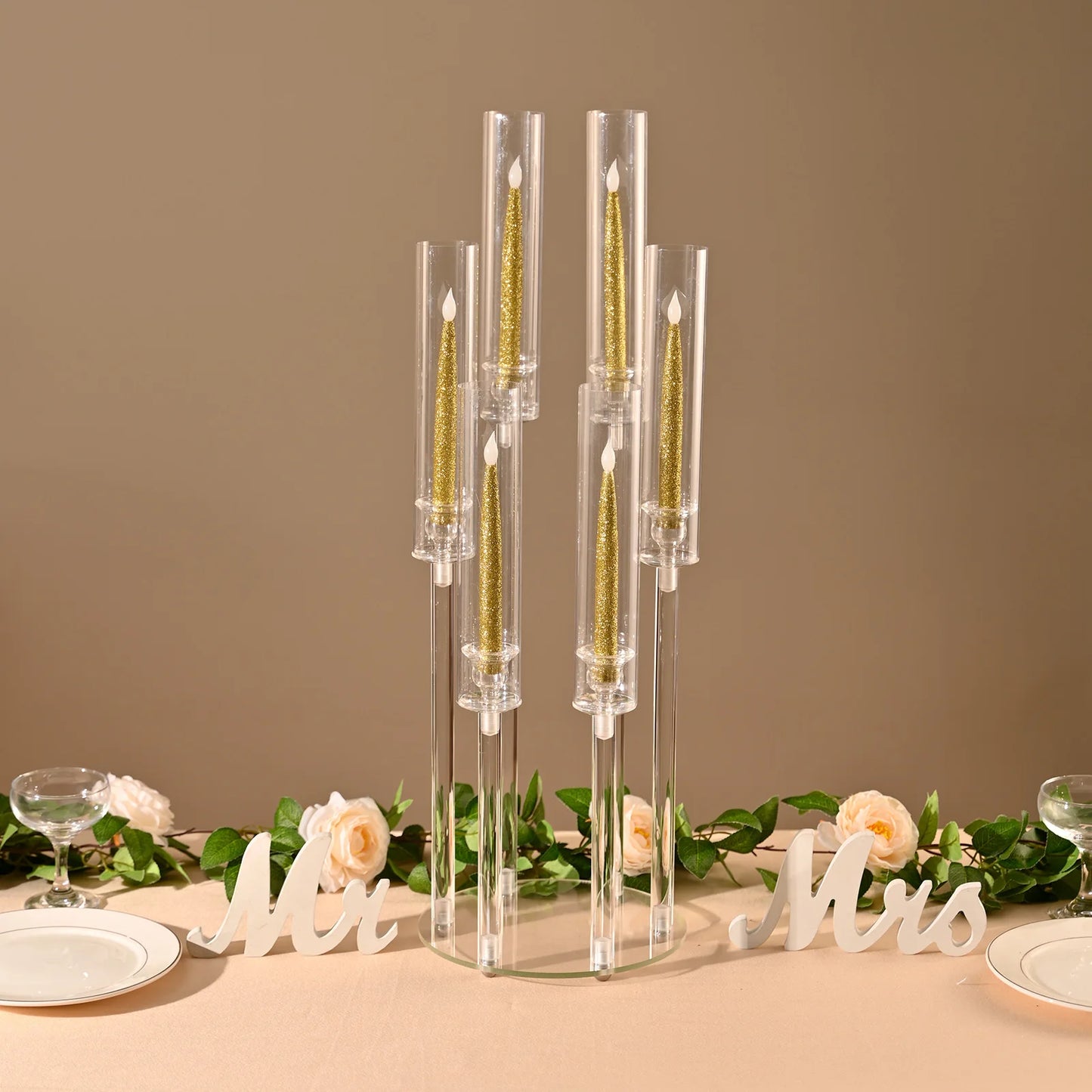 VINCIGANT 10pcs 6 Arm Candlestick Holders Candelabras