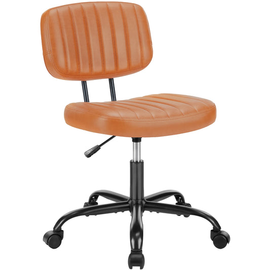 JHK Armless Office Chair Lumbar Support And 360 Degree Swivel