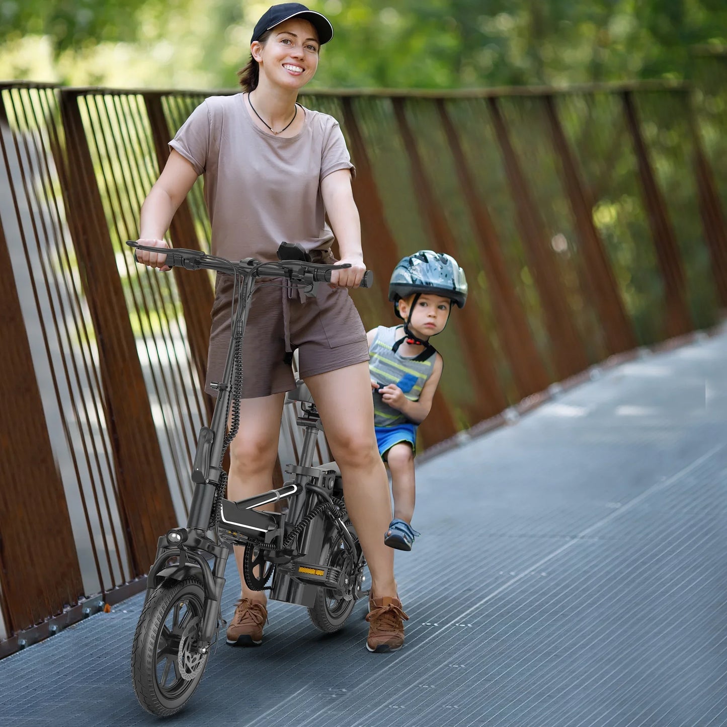 AOVOPRO Foldable Ebike 500W 48V Long Range Electric Bicycle