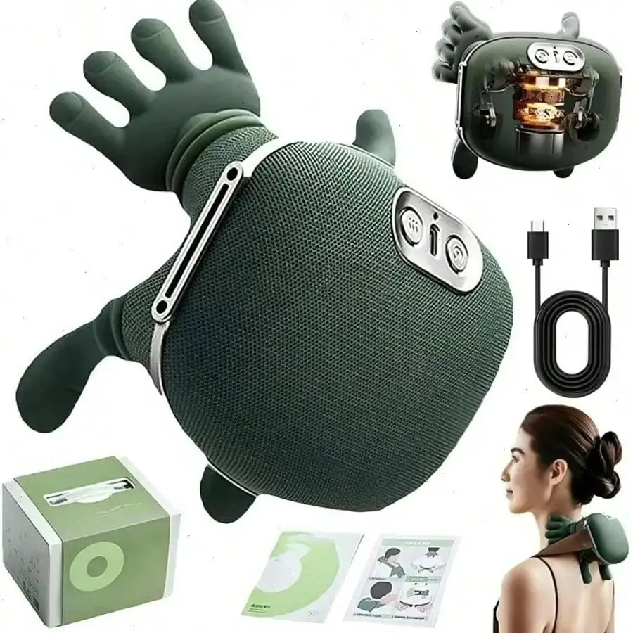 4D Shiatsu Neck And Shoulder Massager With Heat Wireless Deep Tissue