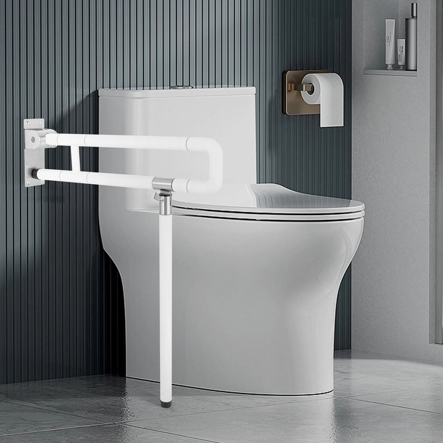 Foldable Wall Grab Bar For Toilet Assistance And Elderly Safety