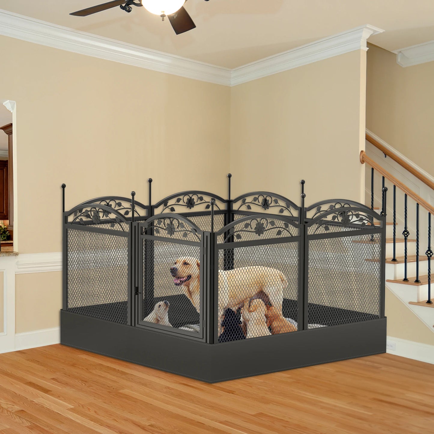 BINGOPAW Heavy Duty Dog Playpen 8 Panels For Outdoor Use