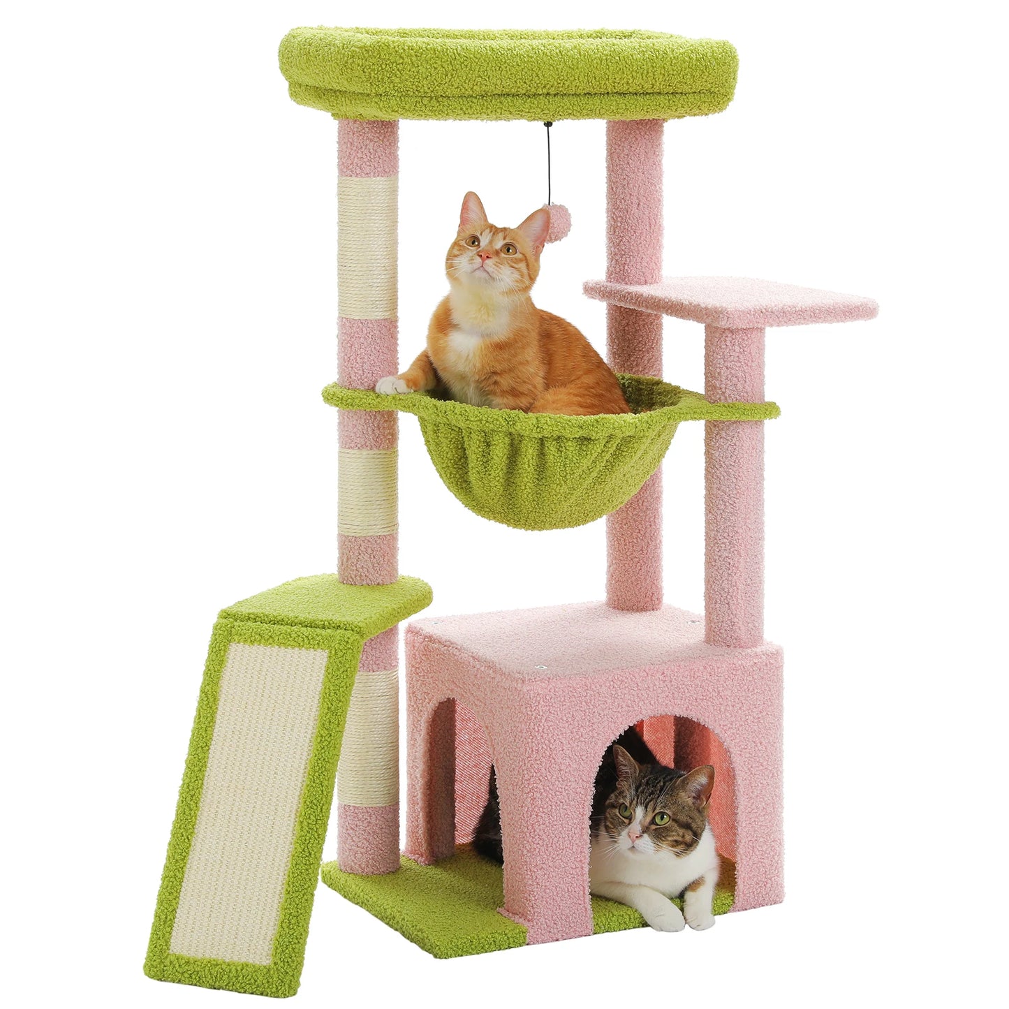 PEQULTI CN Cat Tree Tower With Natural Indoor Sisal Scratching Post And Condo