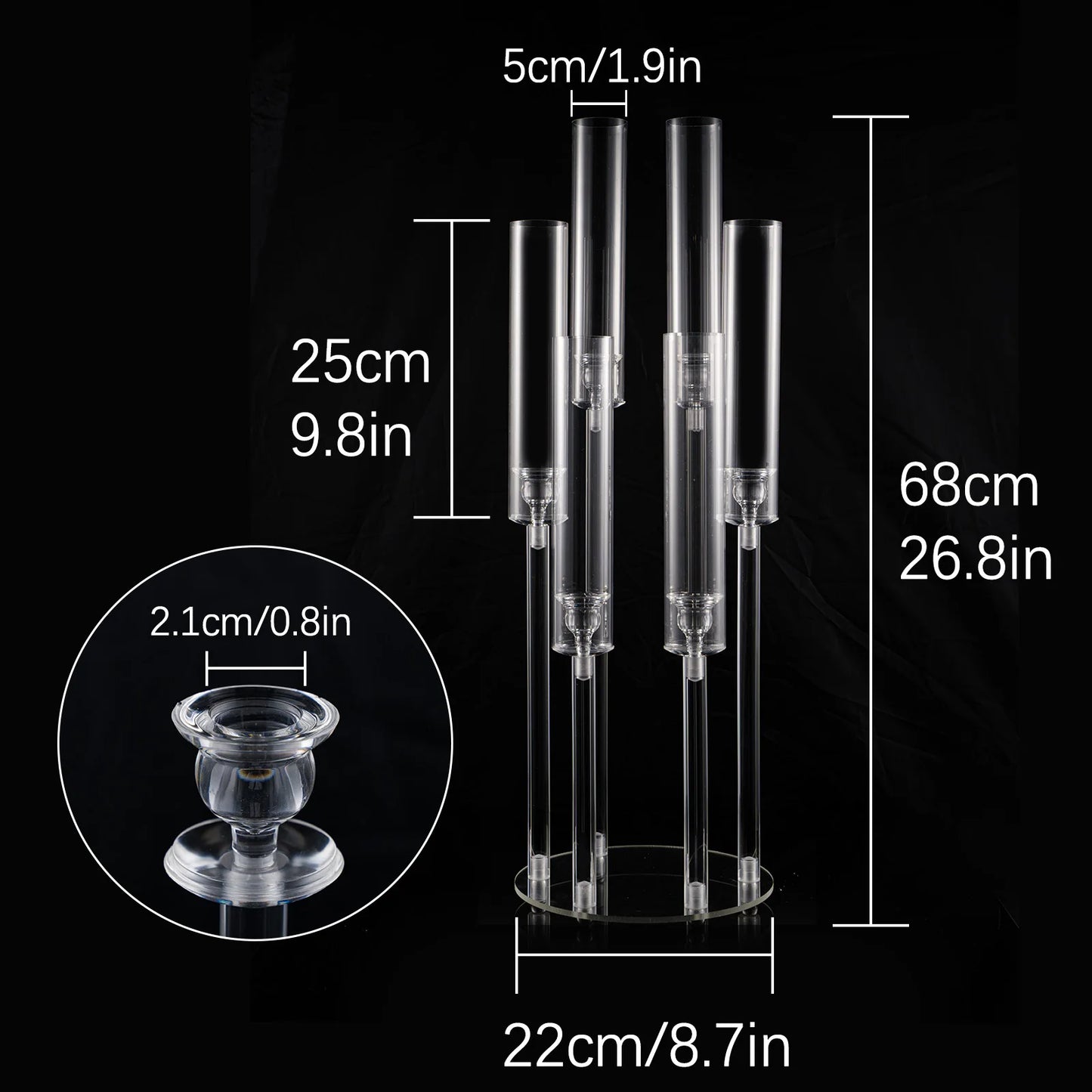 VINCIGANT 10pcs 6 Arm Candlestick Holders Candelabras