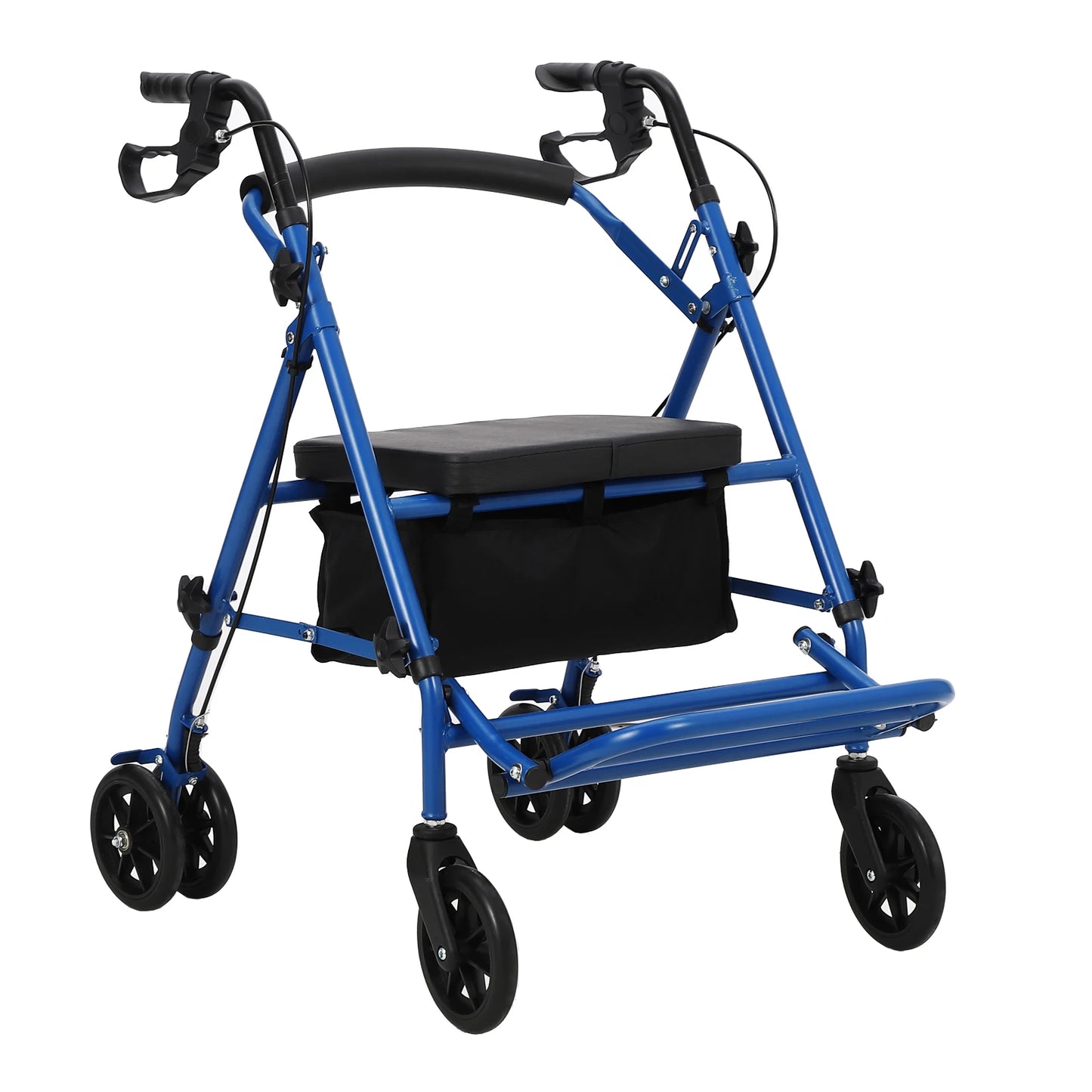 All Terrain Rollator Walker with Seat and Backrest for Seniors