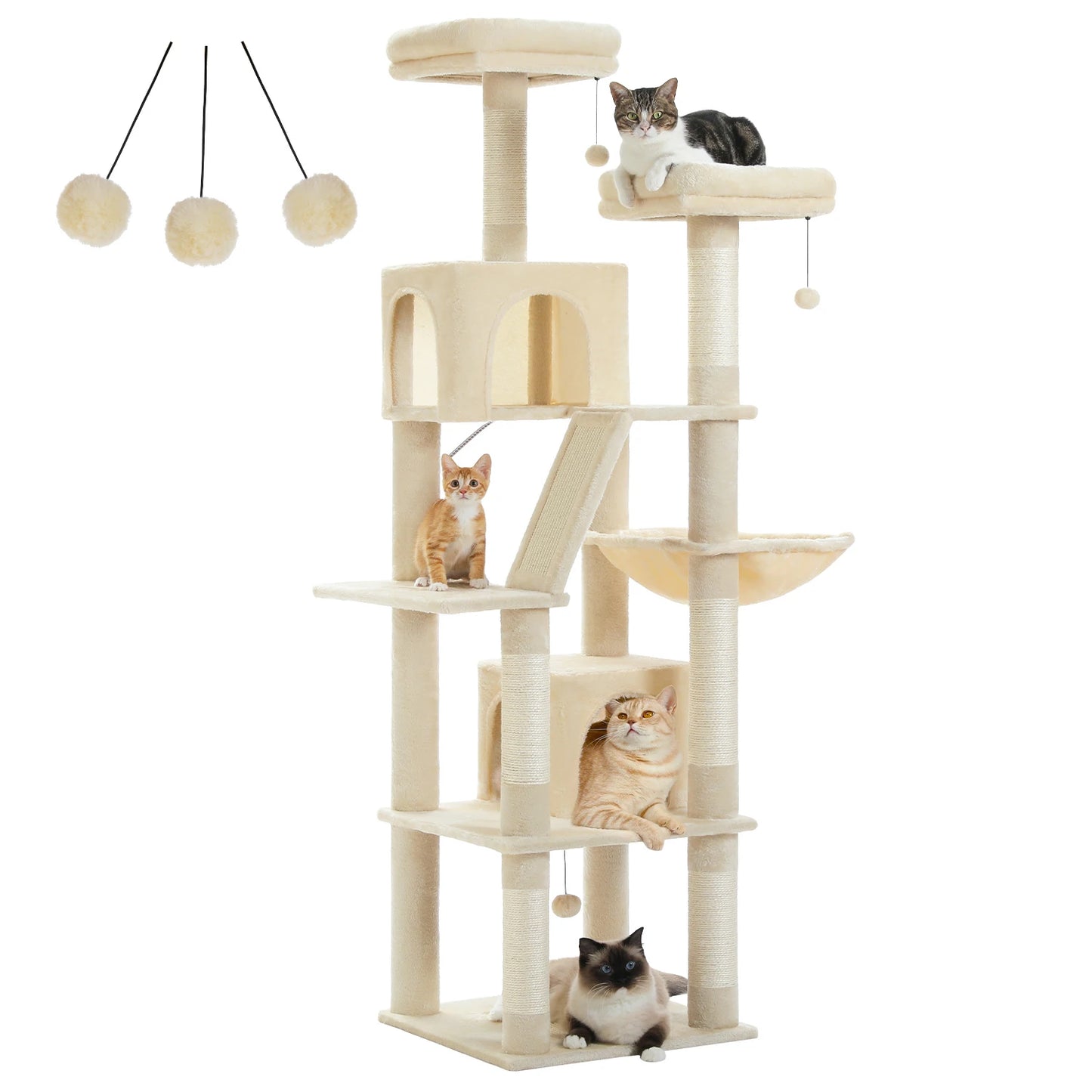 PAWZ Road Multi-Level Cat Tree Tower for Indoor Cats