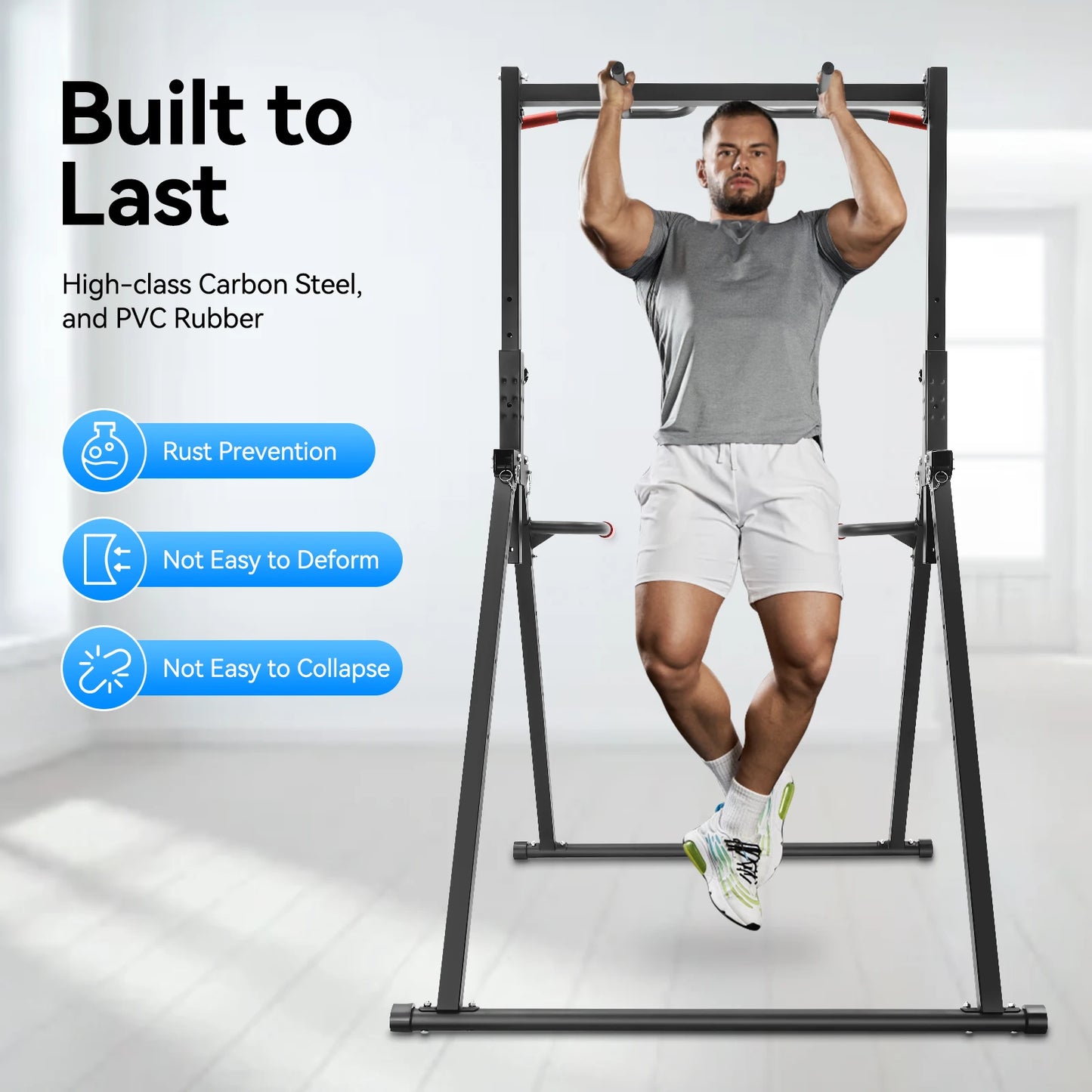 Adjustable Foldable Pull Up Bar For Home Gym 200 Kg