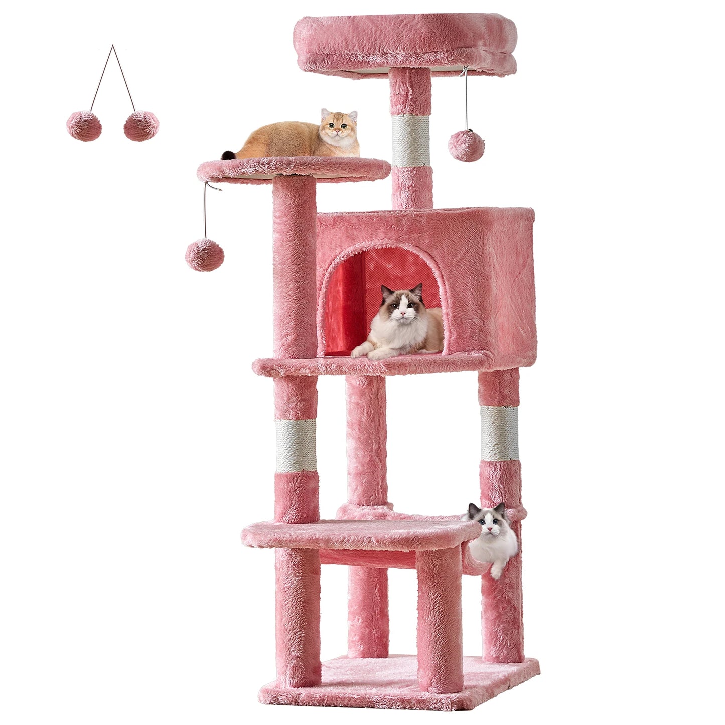 JHK Multi Cat Tree With Sisal Posts For Indoor Cats