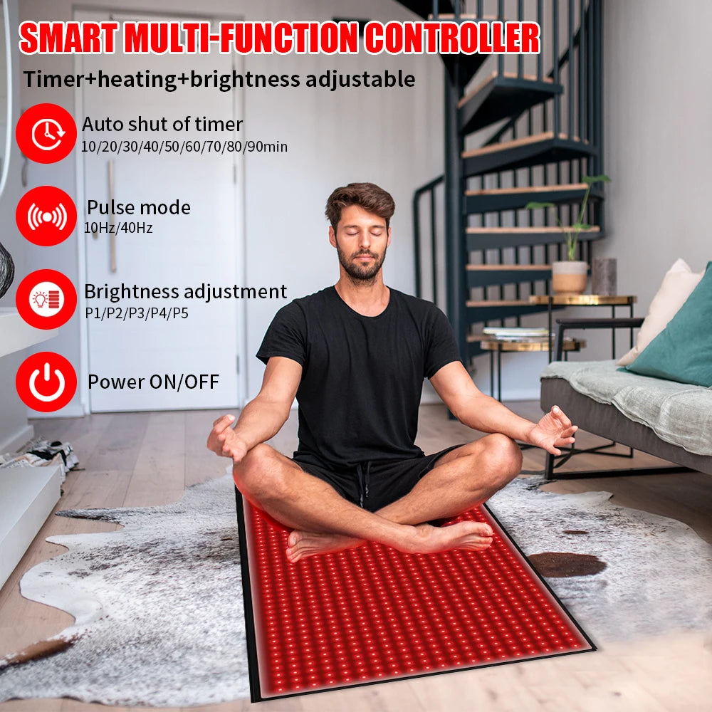 Full Body Red Light Therapy Mat Infrared LED Wellness Blanket
