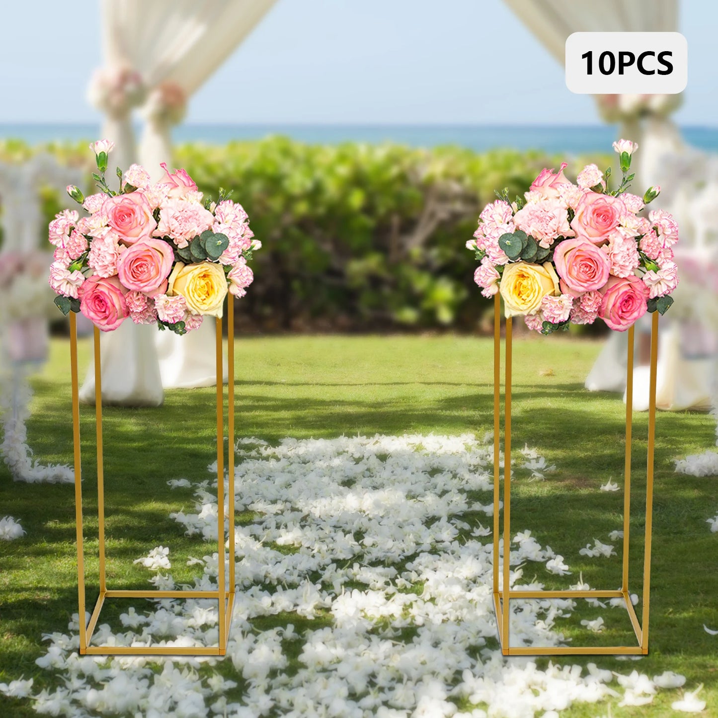 Metal Flower Rack Set For Elegant Weddings And Events