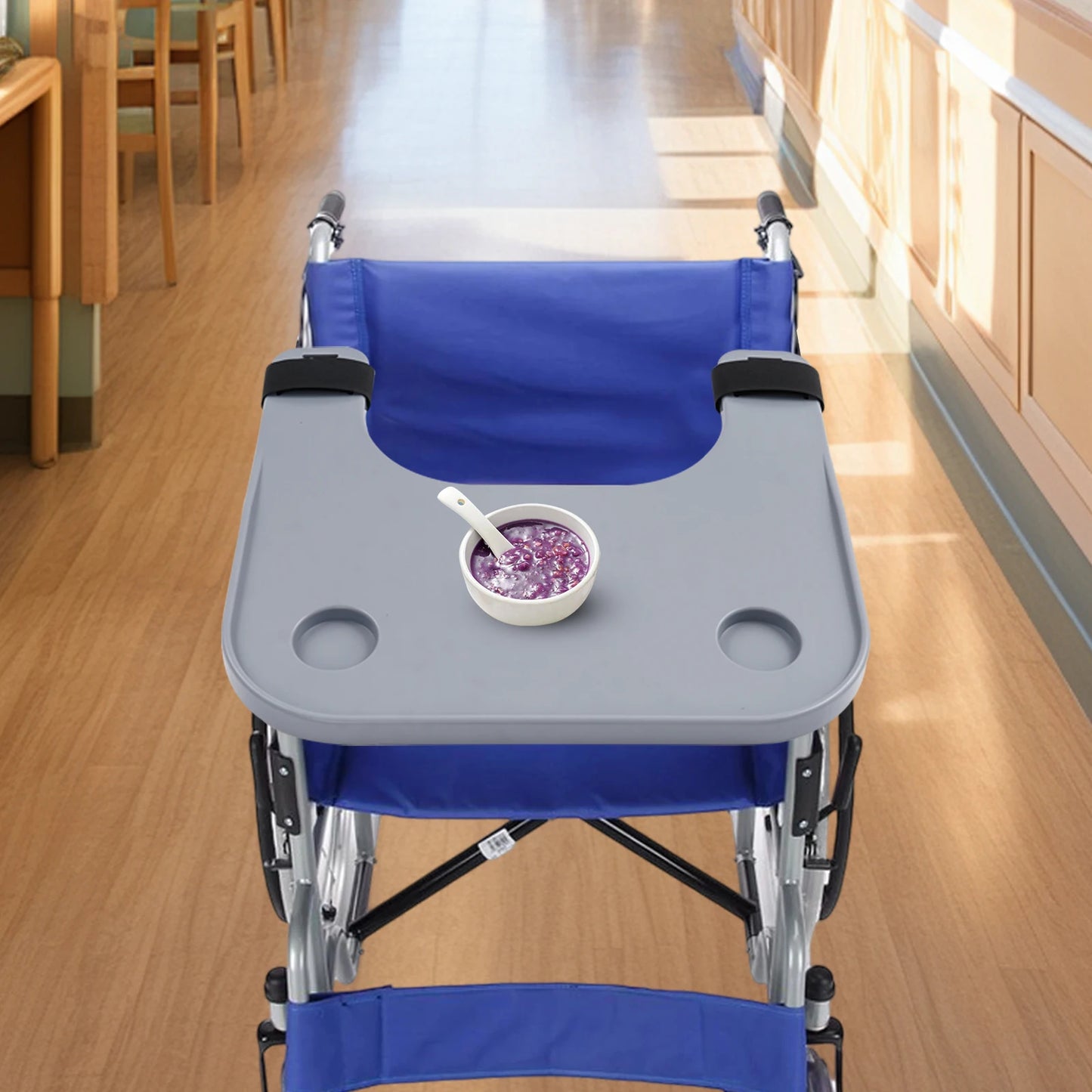 Durable Detachable Wheelchair Tray With Cup Holder For Eating