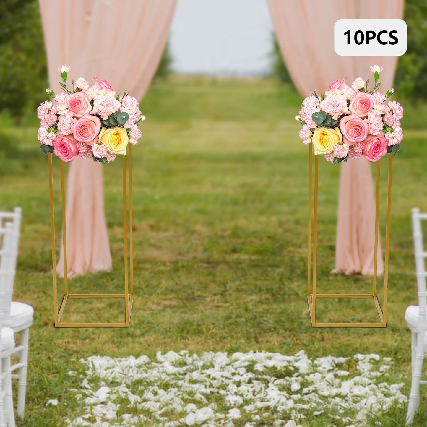 Metal Flower Rack Set For Elegant Weddings And Events