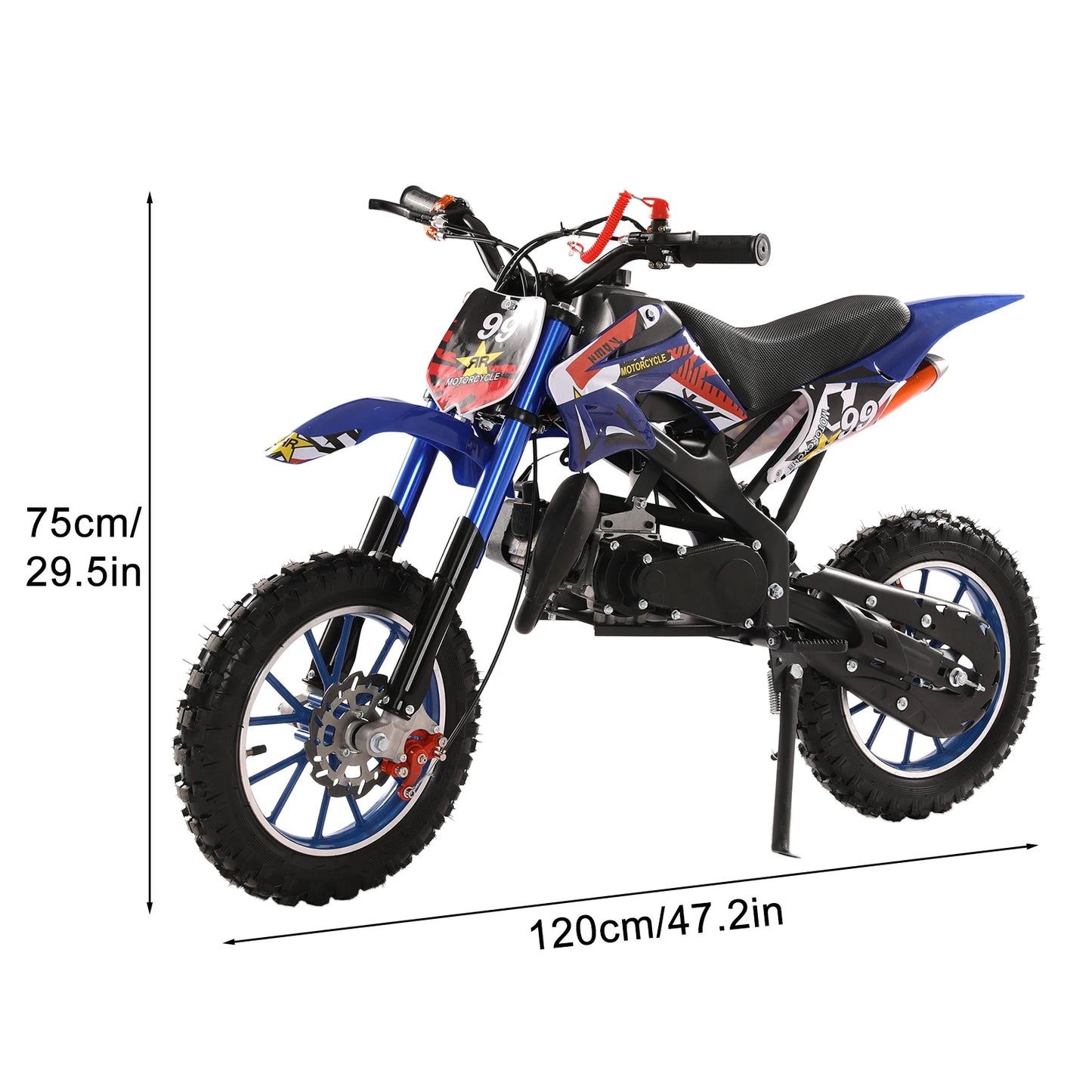 49cc 2 Stroke Dirt Bike Motocross Off Road Mini Motorcycle With Disc Brakes