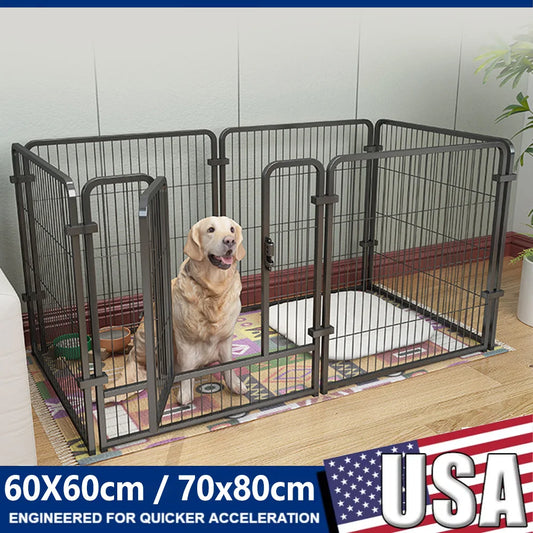Foldable Four To Six Panels Dog Fence Playpen Heavy Duty Pet Cage