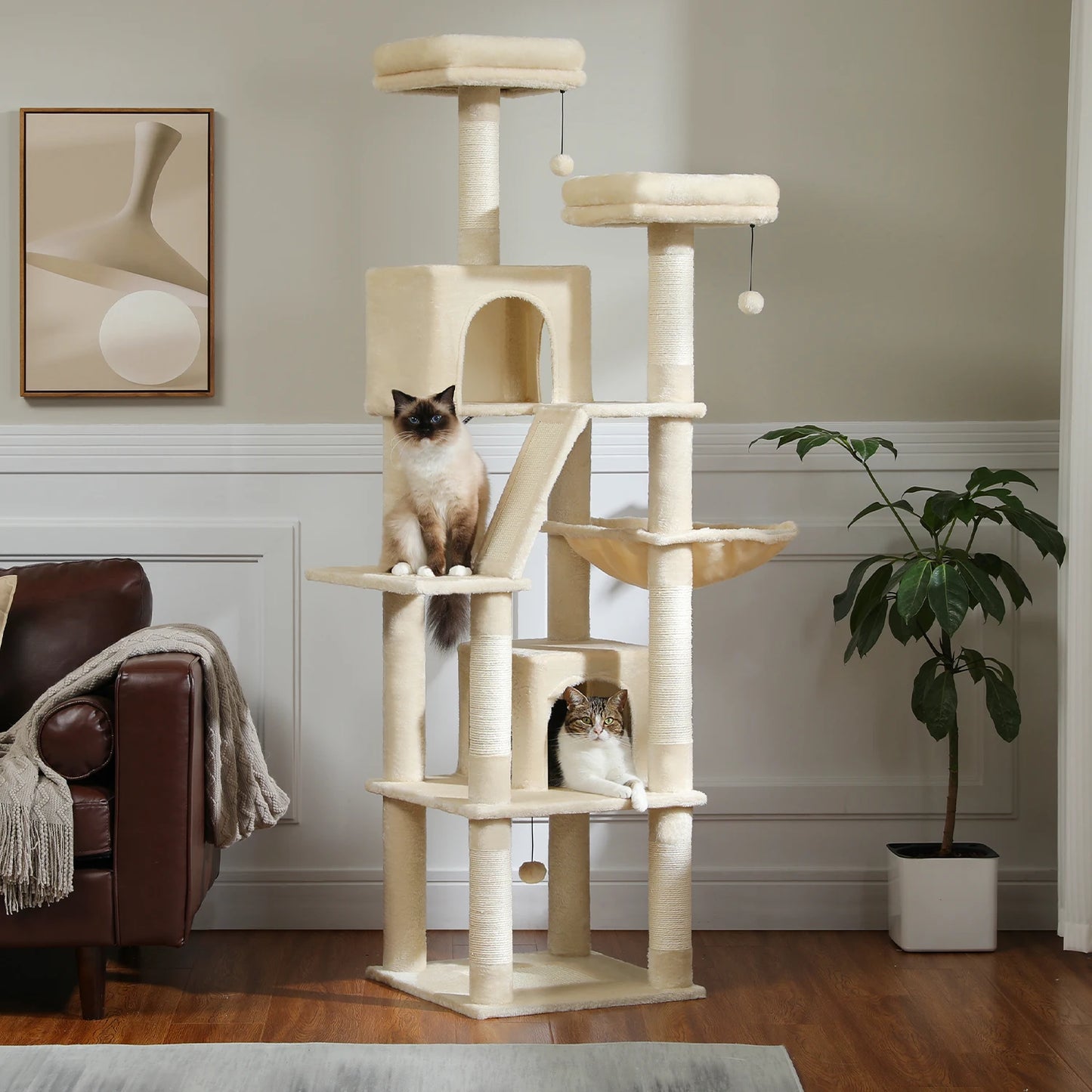 PAWZ Road Multi-Level Cat Tree Tower for Indoor Cats