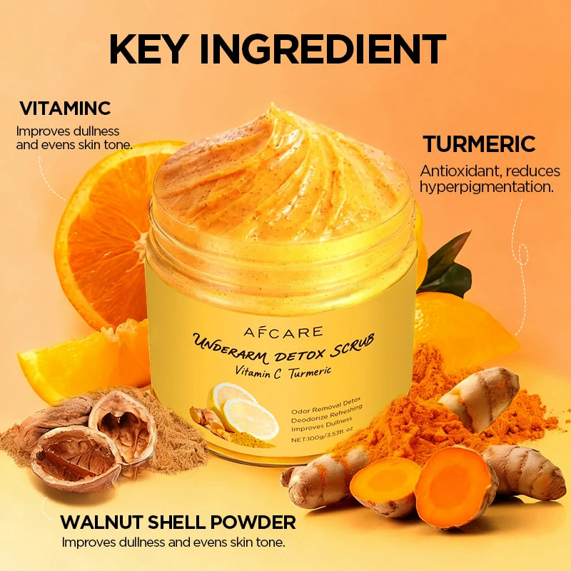 AFCARE Underarm Detox Scrub Turmeric Vitamin C For Dark Spots