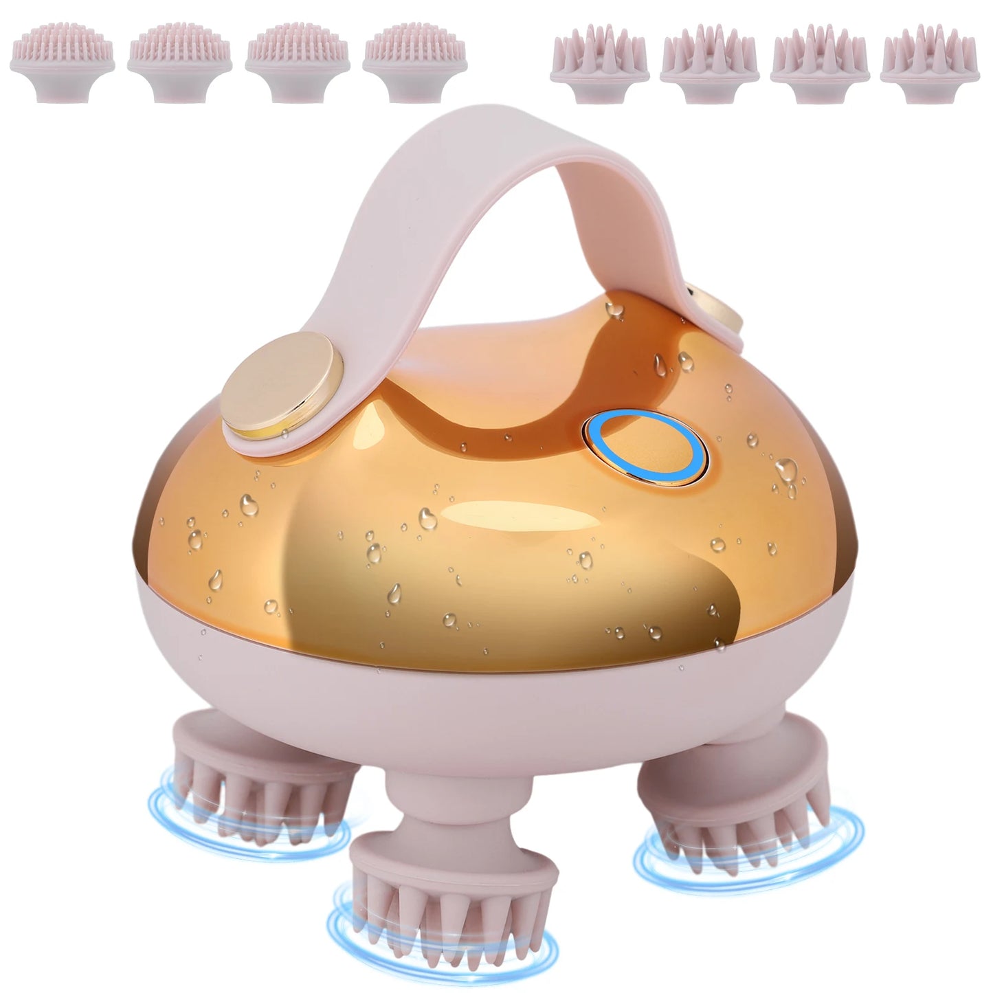 APWIKOGER Electric Scalp Massager With 8 Silicone Heads 3 Modes