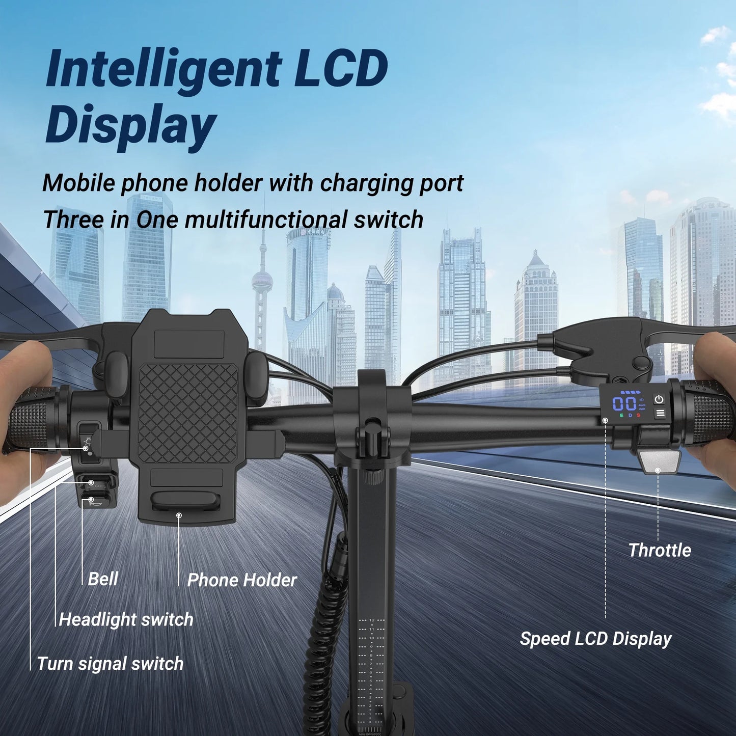 AOVOPRO Foldable Ebike 500W 48V Long Range Electric Bicycle