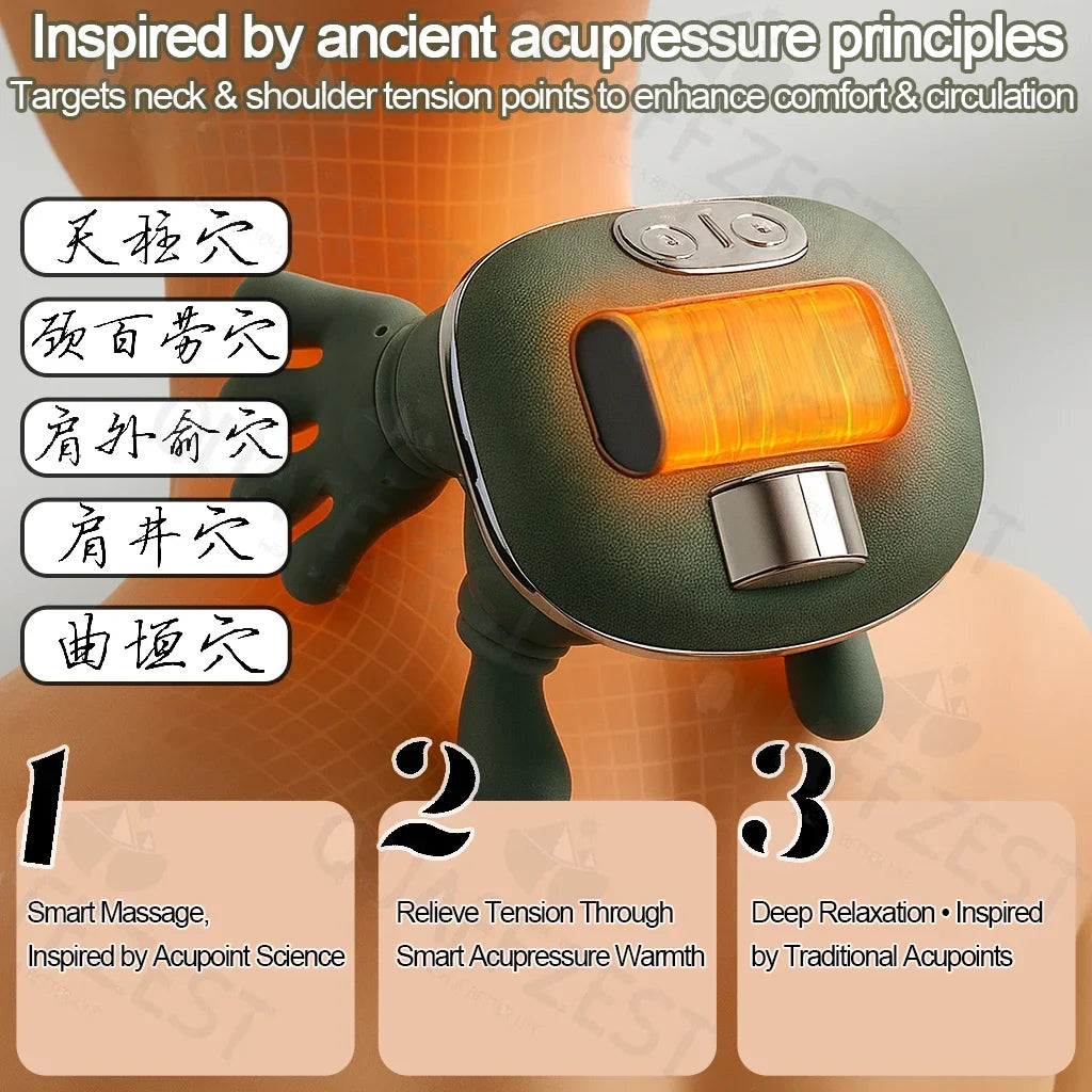 FODRK Bionic Finger Neck And Shoulder Massager Wireless