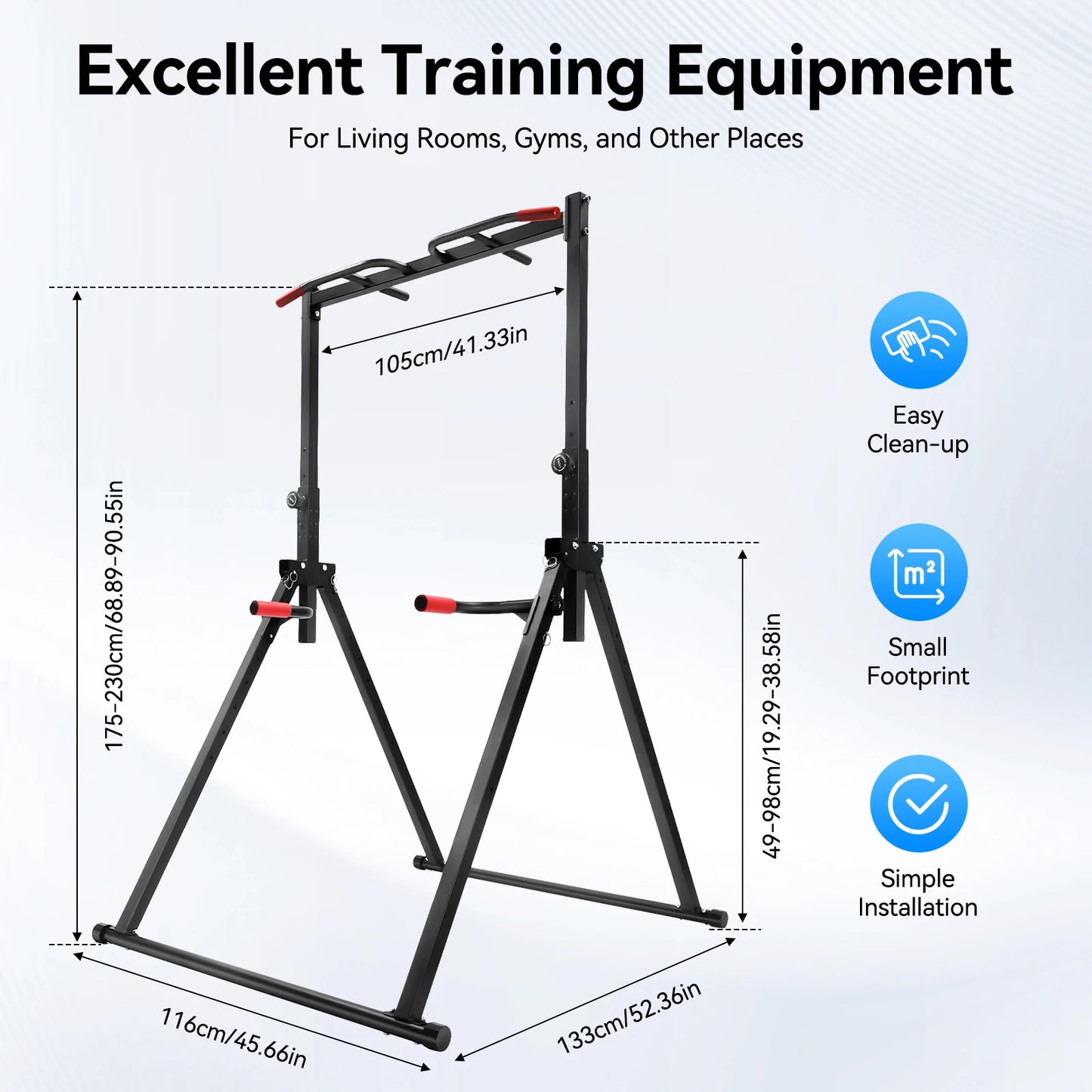 Adjustable Foldable Pull Up Bar For Home Gym 200 Kg