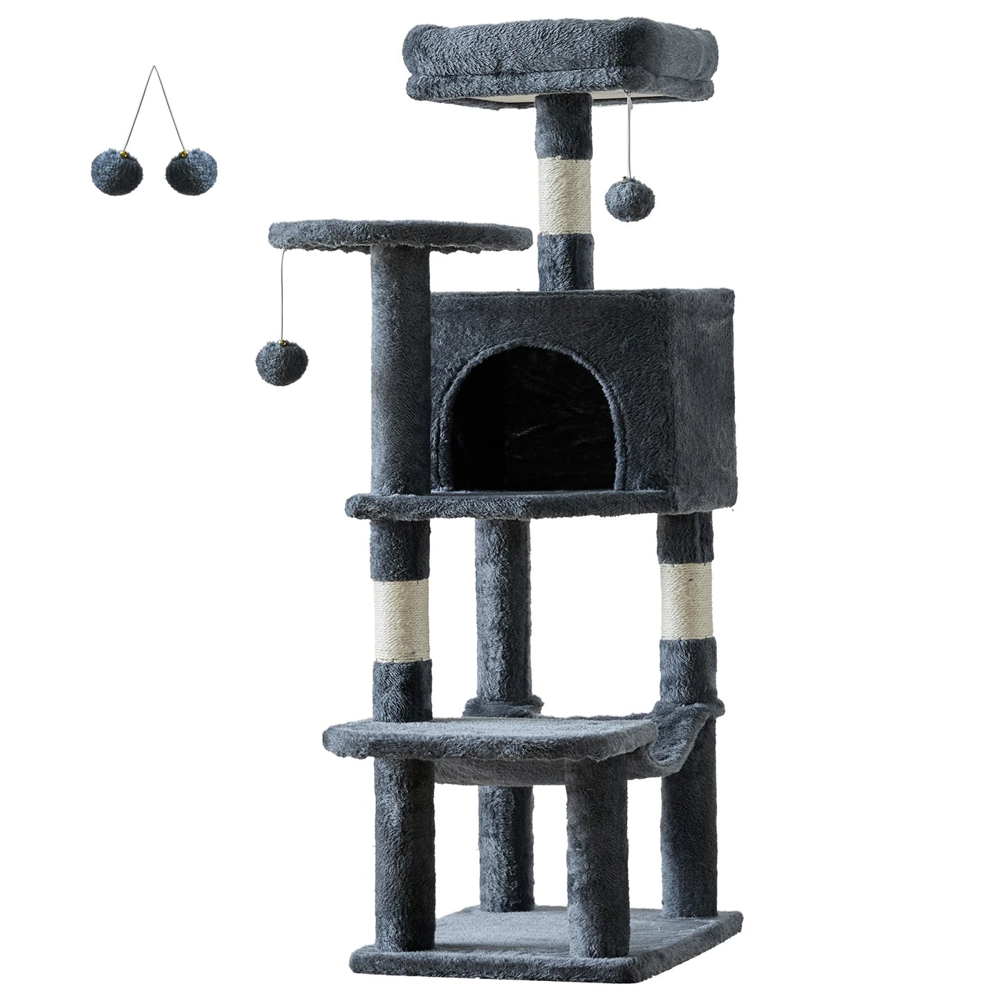 JHK Multi Cat Tree With Sisal Posts For Indoor Cats