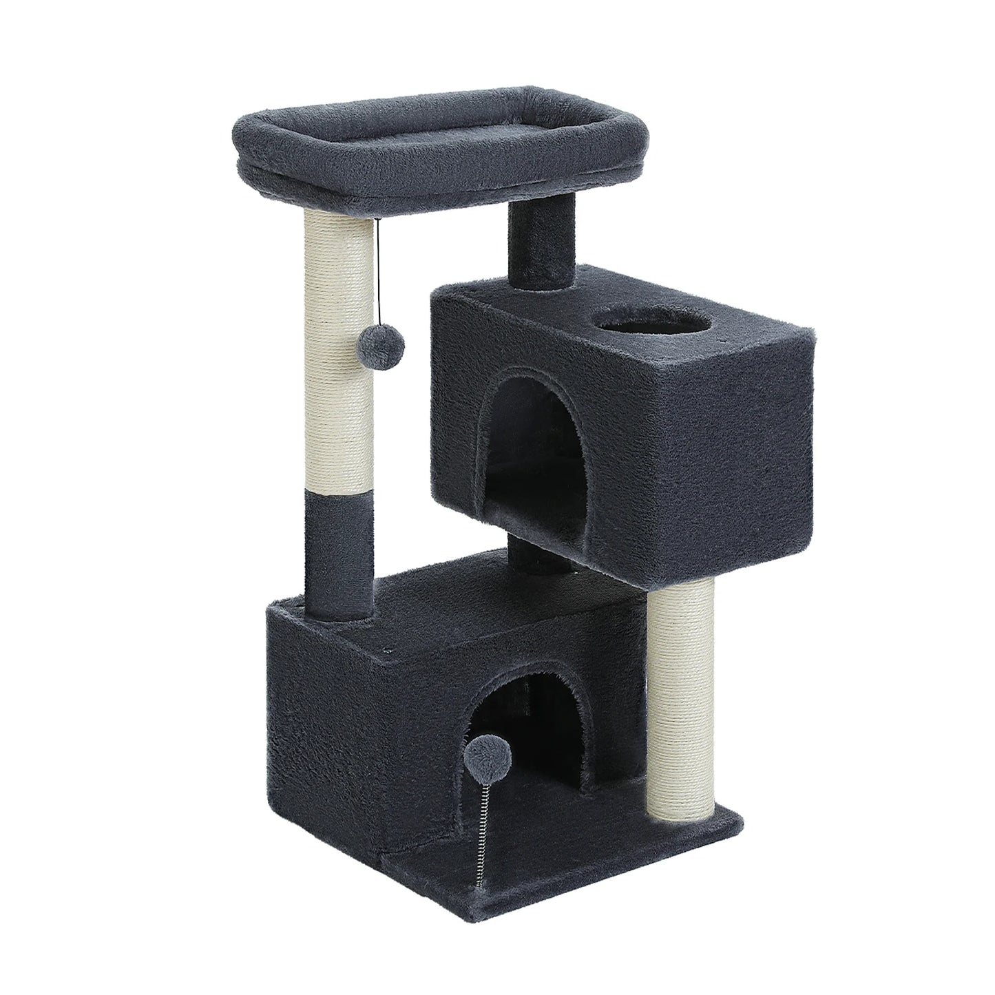 PEQULTI CN Cat Tree Tower With Natural Indoor Sisal Scratching Post And Condo