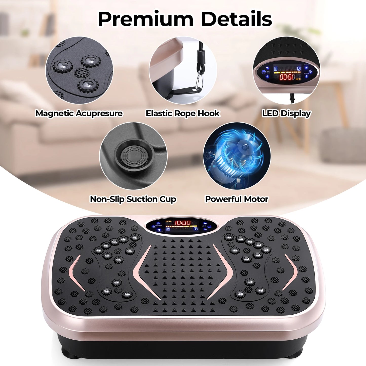 Homfa Vibration Plate Exercise Machine Whole Body Workout