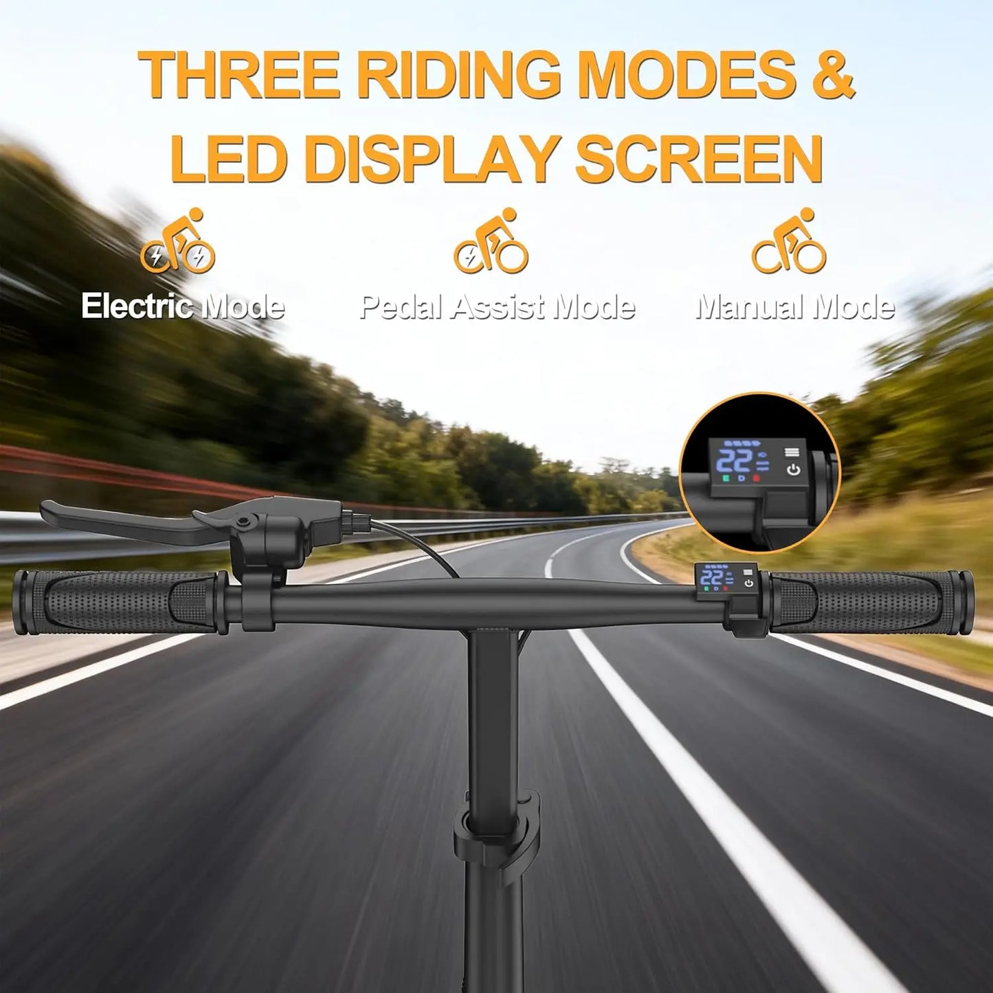 Ladped Foldable Electric Bike 500W Dual Seat Long Range