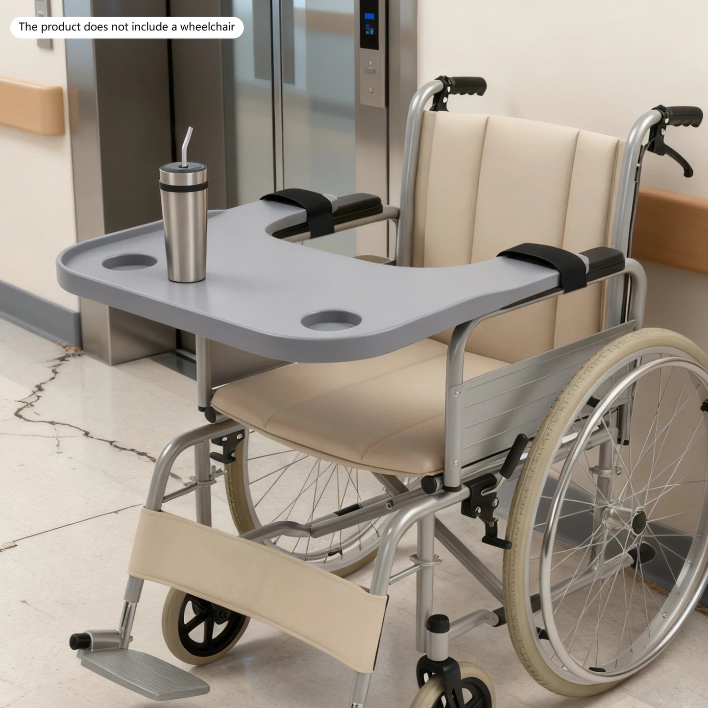Durable Detachable Wheelchair Tray With Cup Holder For Eating