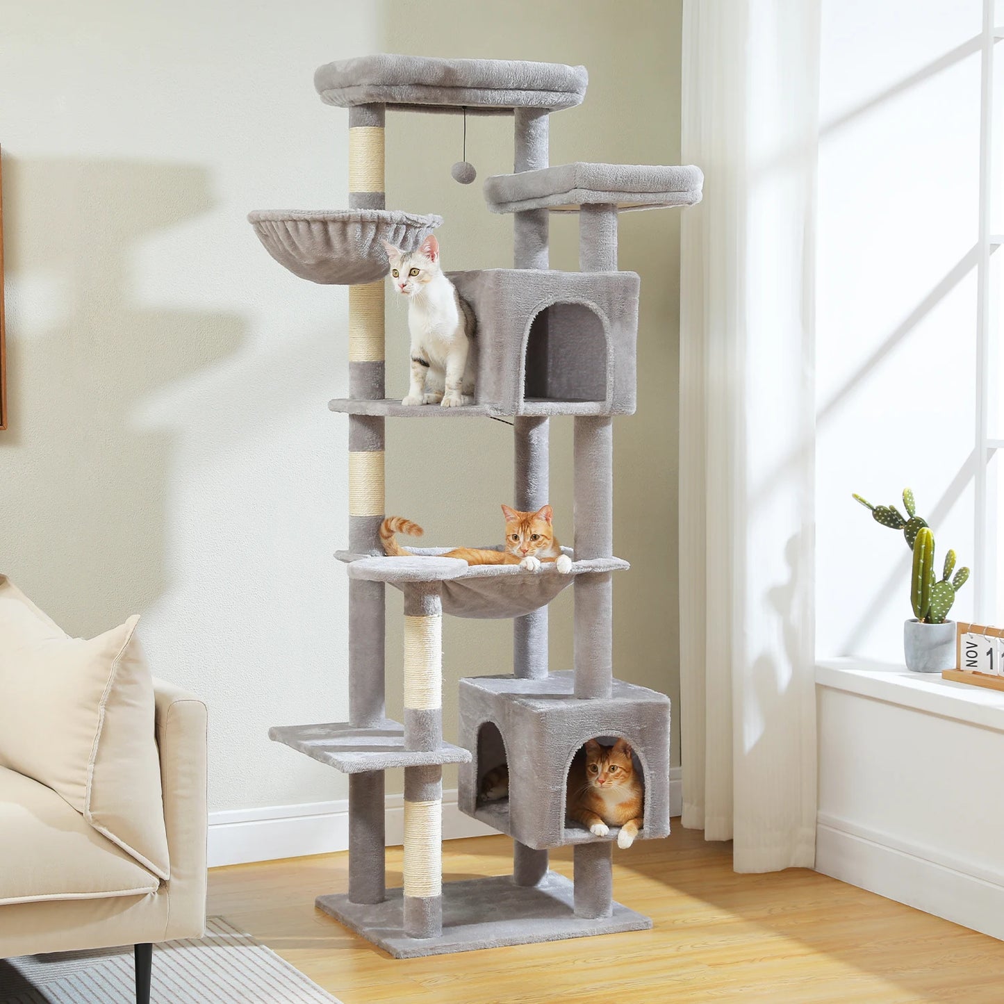 PAWZ Road Multi-Level Cat Tree Tower for Indoor Cats
