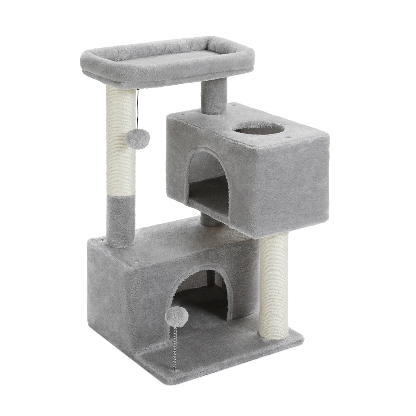 PEQULTI CN Cat Tree Tower With Natural Indoor Sisal Scratching Post And Condo