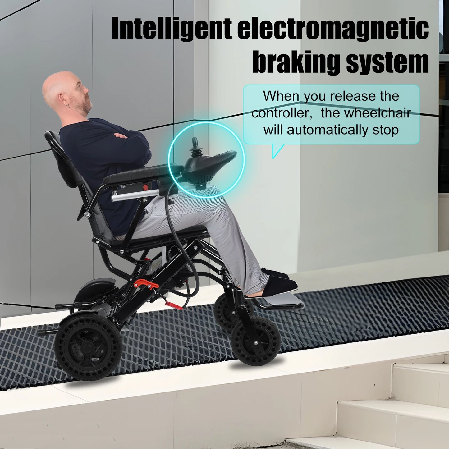 Lightweight Electric Wheelchair Portable 500W For Adults