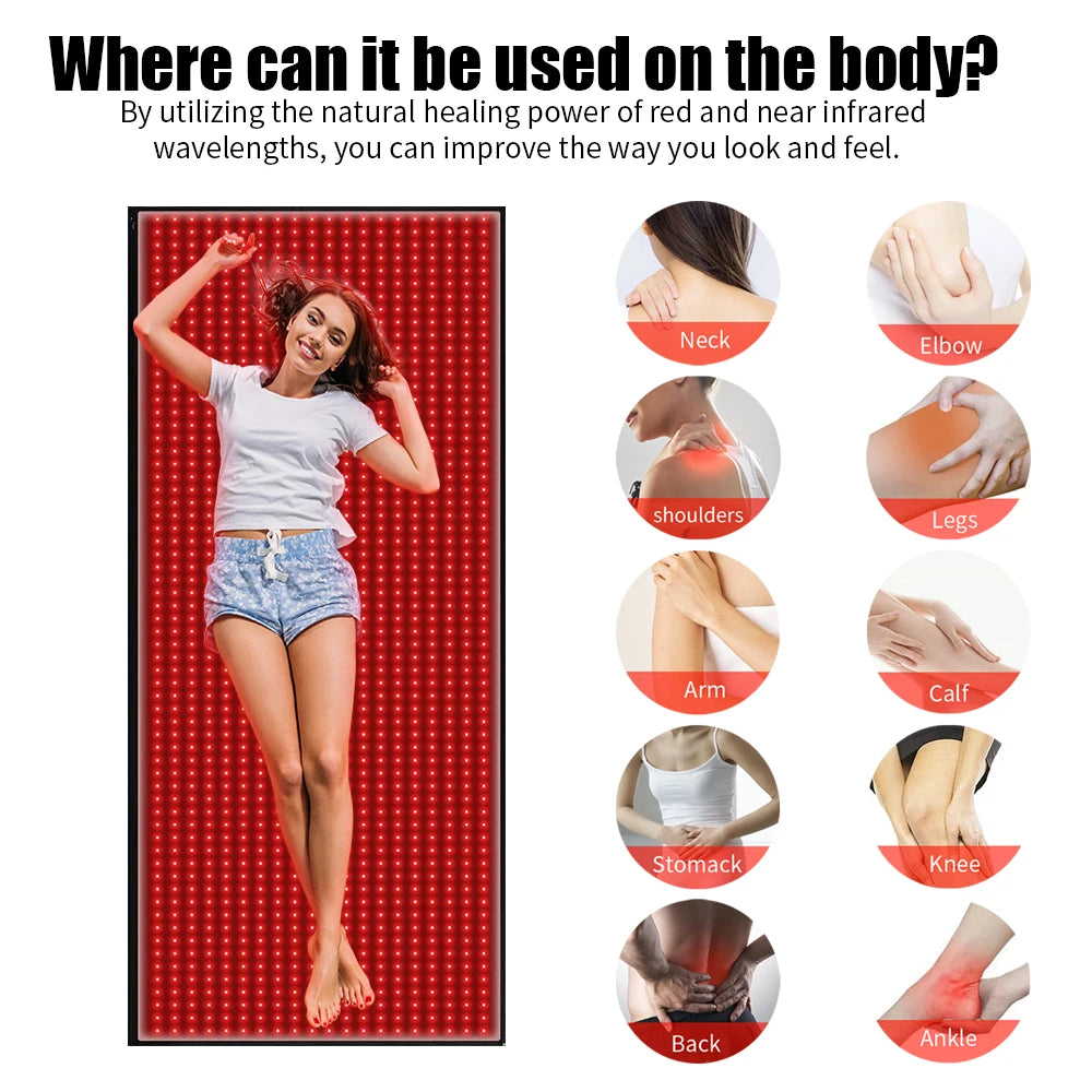 Full Body Red Light Therapy Mat Infrared LED Wellness Blanket