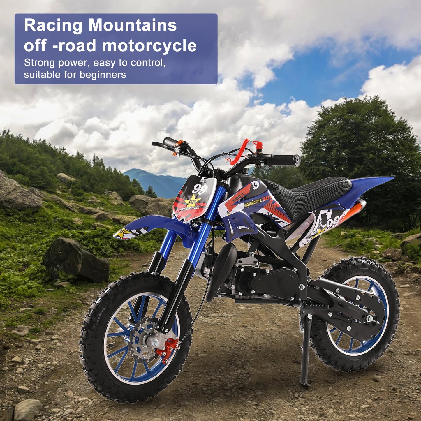 49cc 2 Stroke Dirt Bike Motocross Off Road Mini Motorcycle With Disc Brakes