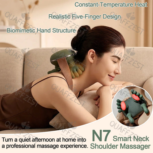 FODRK Bionic Finger Neck And Shoulder Massager Wireless