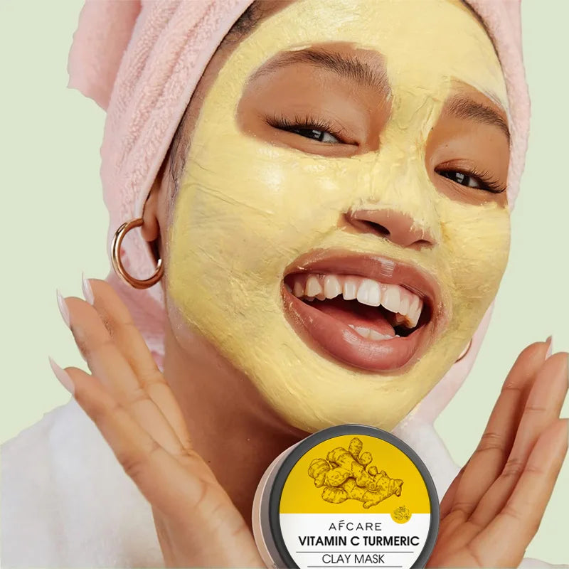 AFCARE 4 Pieces Clay Facial Mask Set Turmeric Vitamin C