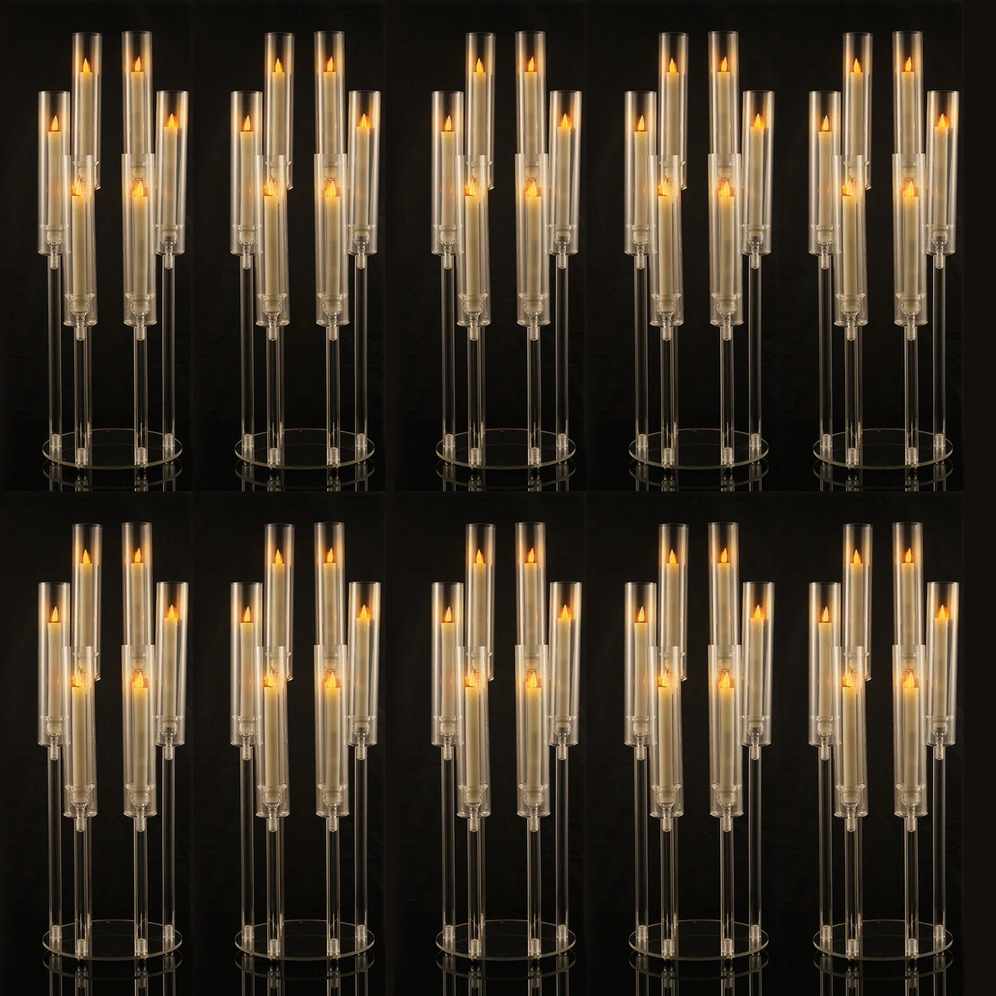 VINCIGANT 10pcs 6 Arm Candlestick Holders Candelabras
