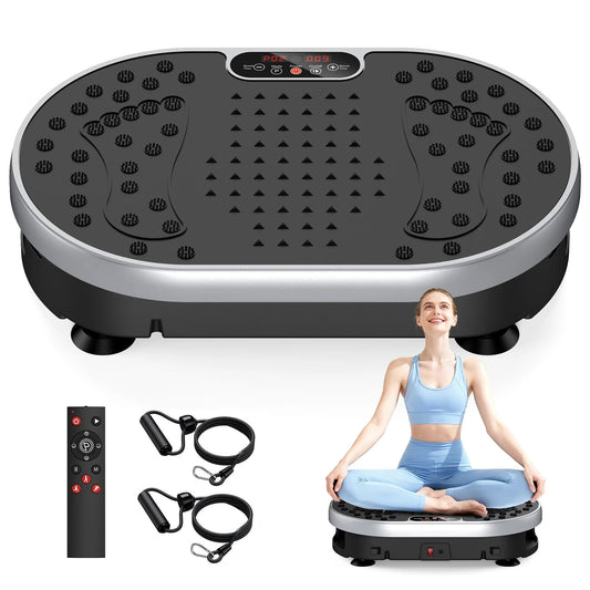HTM Vibration Plate Exercise Machine With 120 Speed Levels And 9 Preset Programs