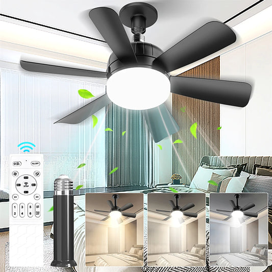 Mexllex LED Ceiling Fan Light With Remote Speed Control E26 Dimmable