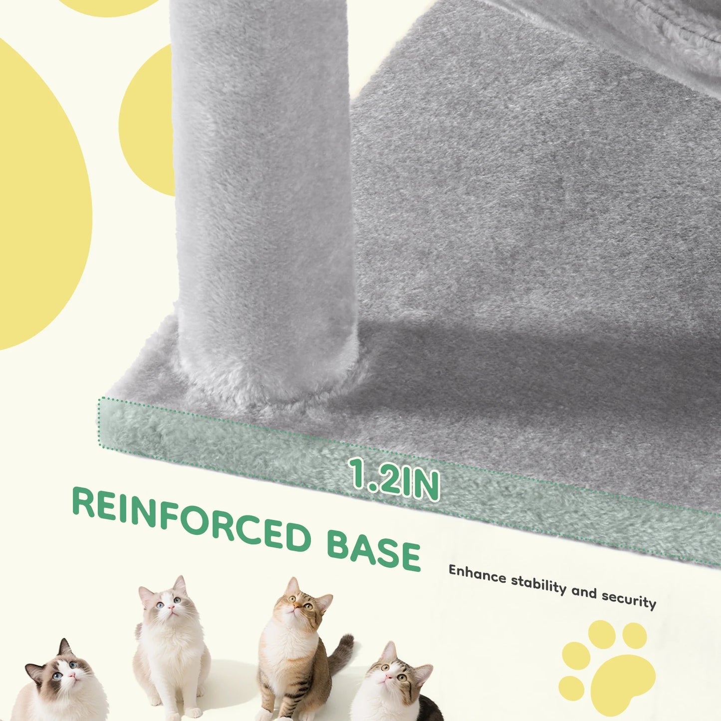 JHK Multi Cat Tree With Sisal Posts For Indoor Cats
