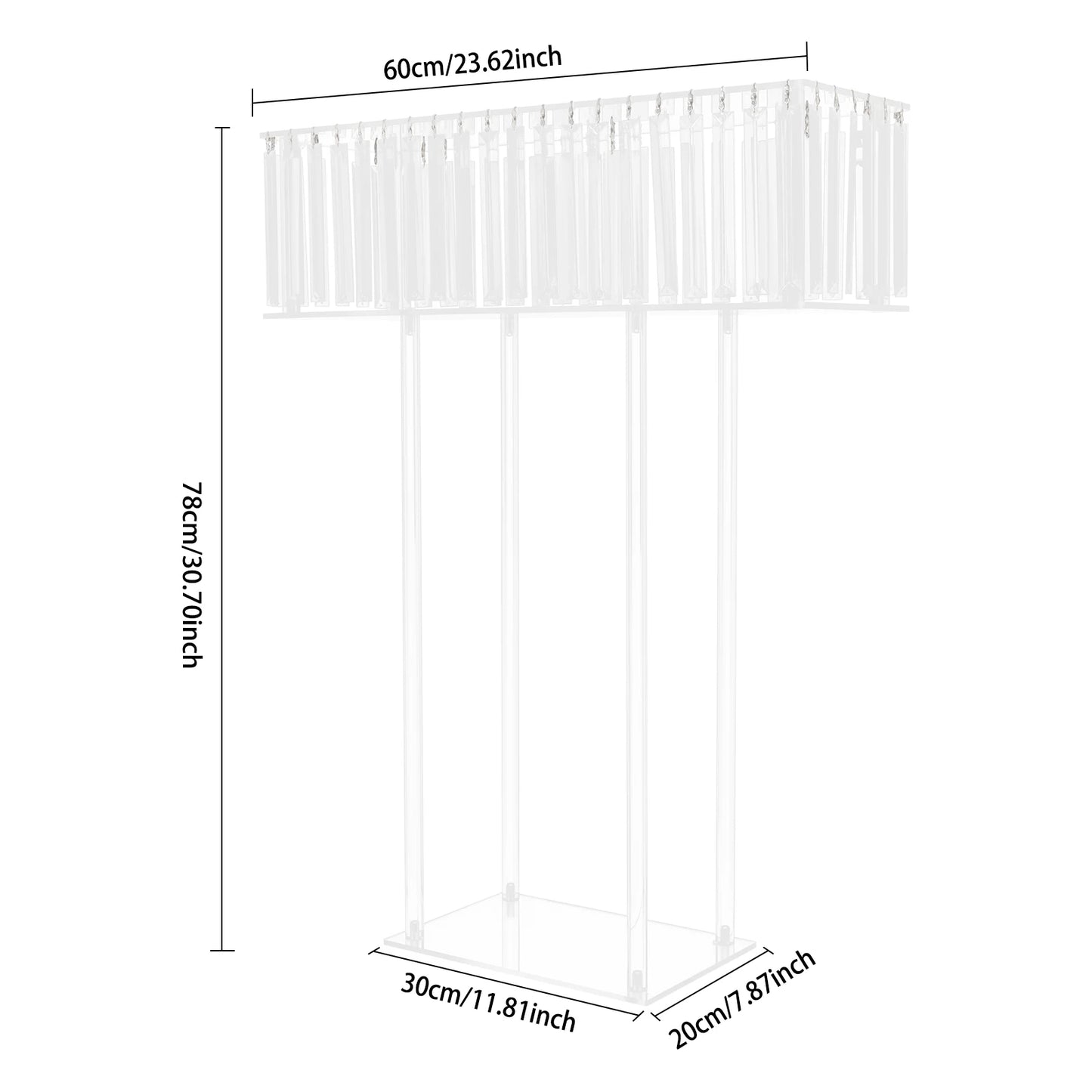 Bymaocar Crystal Flower Stand for Wedding Centerpieces and Displays